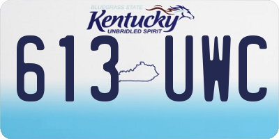 KY license plate 613UWC
