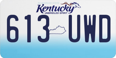 KY license plate 613UWD