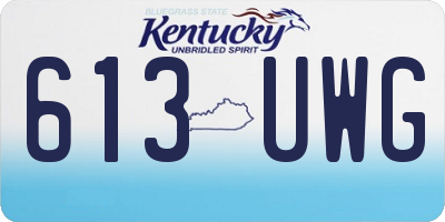 KY license plate 613UWG