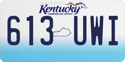 KY license plate 613UWI