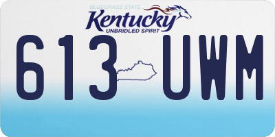KY license plate 613UWM