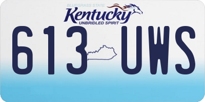 KY license plate 613UWS
