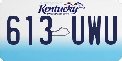 KY license plate 613UWU