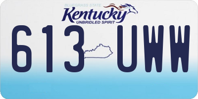 KY license plate 613UWW