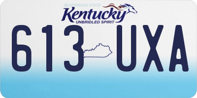 KY license plate 613UXA