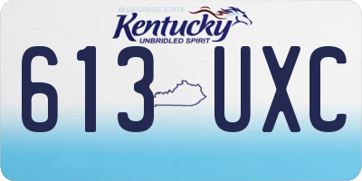 KY license plate 613UXC