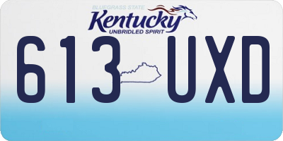 KY license plate 613UXD