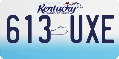 KY license plate 613UXE
