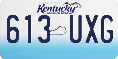 KY license plate 613UXG