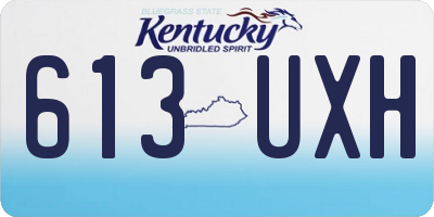 KY license plate 613UXH