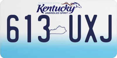 KY license plate 613UXJ
