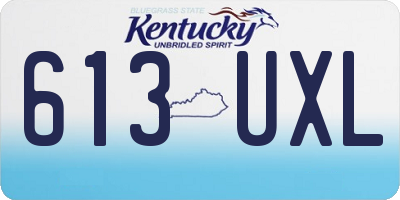 KY license plate 613UXL