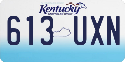 KY license plate 613UXN