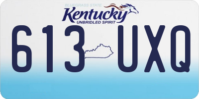 KY license plate 613UXQ
