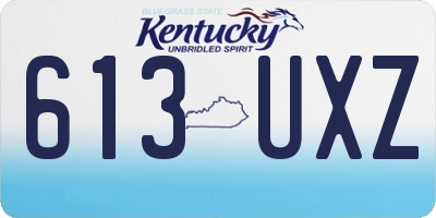 KY license plate 613UXZ