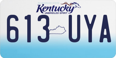 KY license plate 613UYA