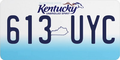 KY license plate 613UYC