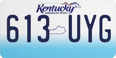 KY license plate 613UYG