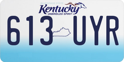 KY license plate 613UYR