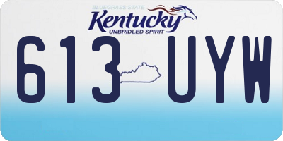 KY license plate 613UYW