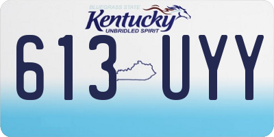 KY license plate 613UYY