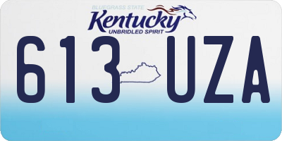KY license plate 613UZA
