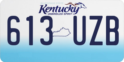KY license plate 613UZB