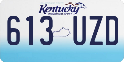 KY license plate 613UZD