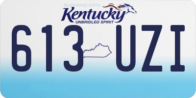 KY license plate 613UZI