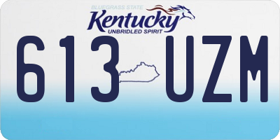 KY license plate 613UZM