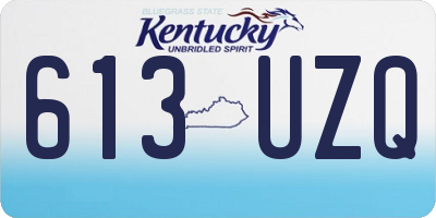 KY license plate 613UZQ