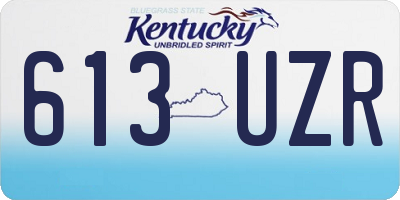 KY license plate 613UZR