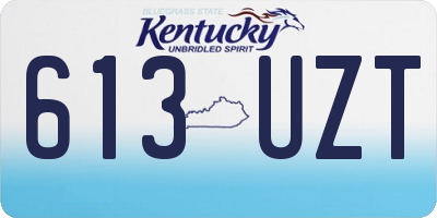 KY license plate 613UZT