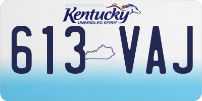 KY license plate 613VAJ