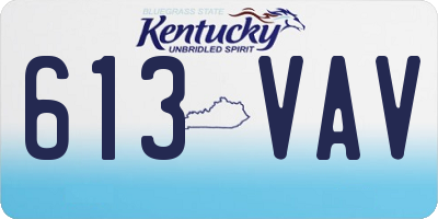 KY license plate 613VAV