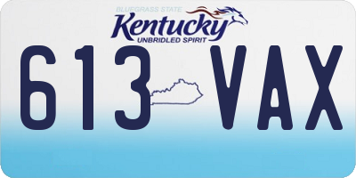 KY license plate 613VAX