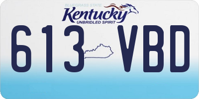 KY license plate 613VBD