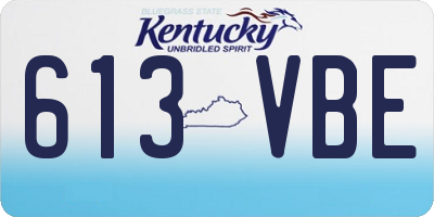 KY license plate 613VBE