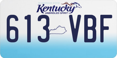 KY license plate 613VBF
