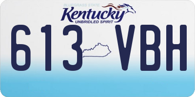 KY license plate 613VBH