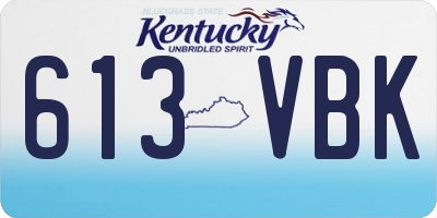 KY license plate 613VBK