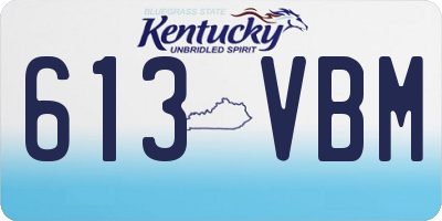 KY license plate 613VBM