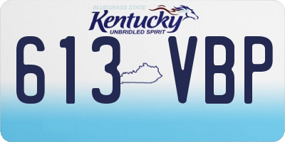 KY license plate 613VBP