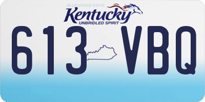 KY license plate 613VBQ