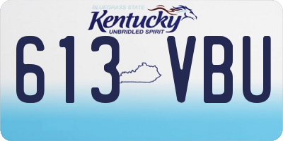 KY license plate 613VBU
