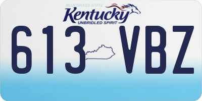KY license plate 613VBZ