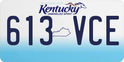 KY license plate 613VCE