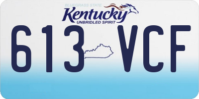 KY license plate 613VCF
