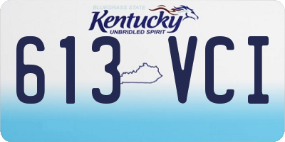 KY license plate 613VCI