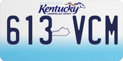 KY license plate 613VCM